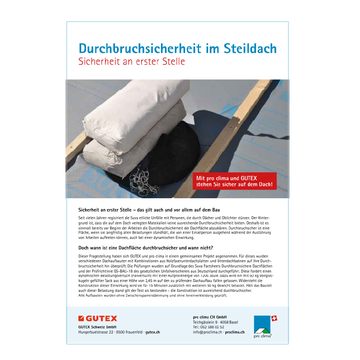 Flyer: Durchbruchsicherheit