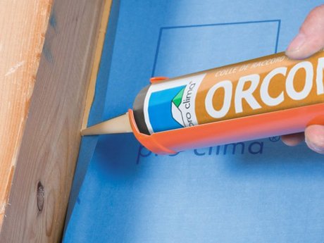 6b. Luftdicht am Sparren verkleben